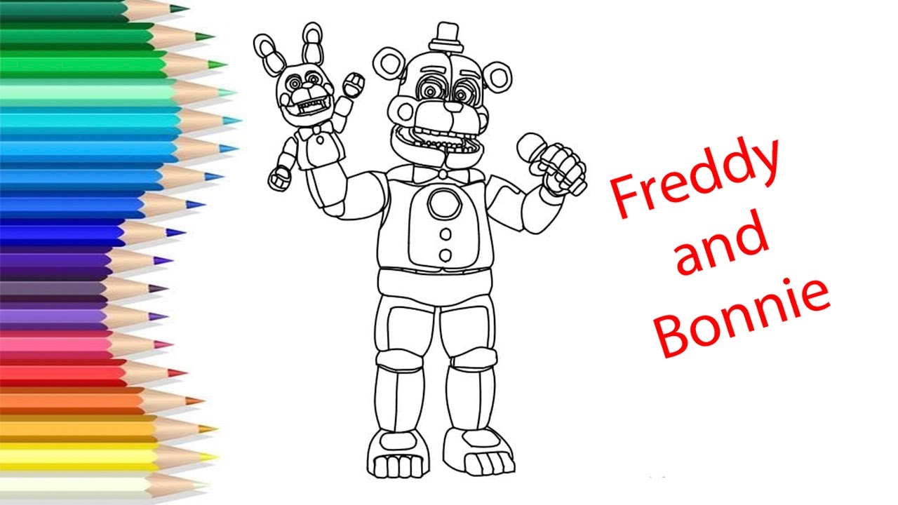 How to coloring golden freddy bonnie coloring pages fnaf bonnie freddy