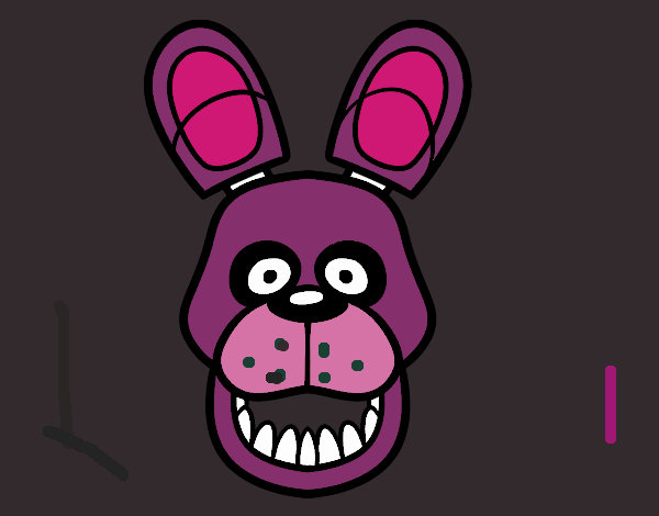 Colored page bonnie from fnaf painted by user not registered