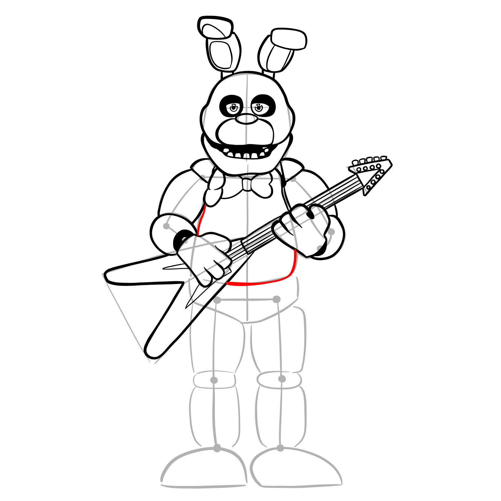 How to draw bonnie fnaf