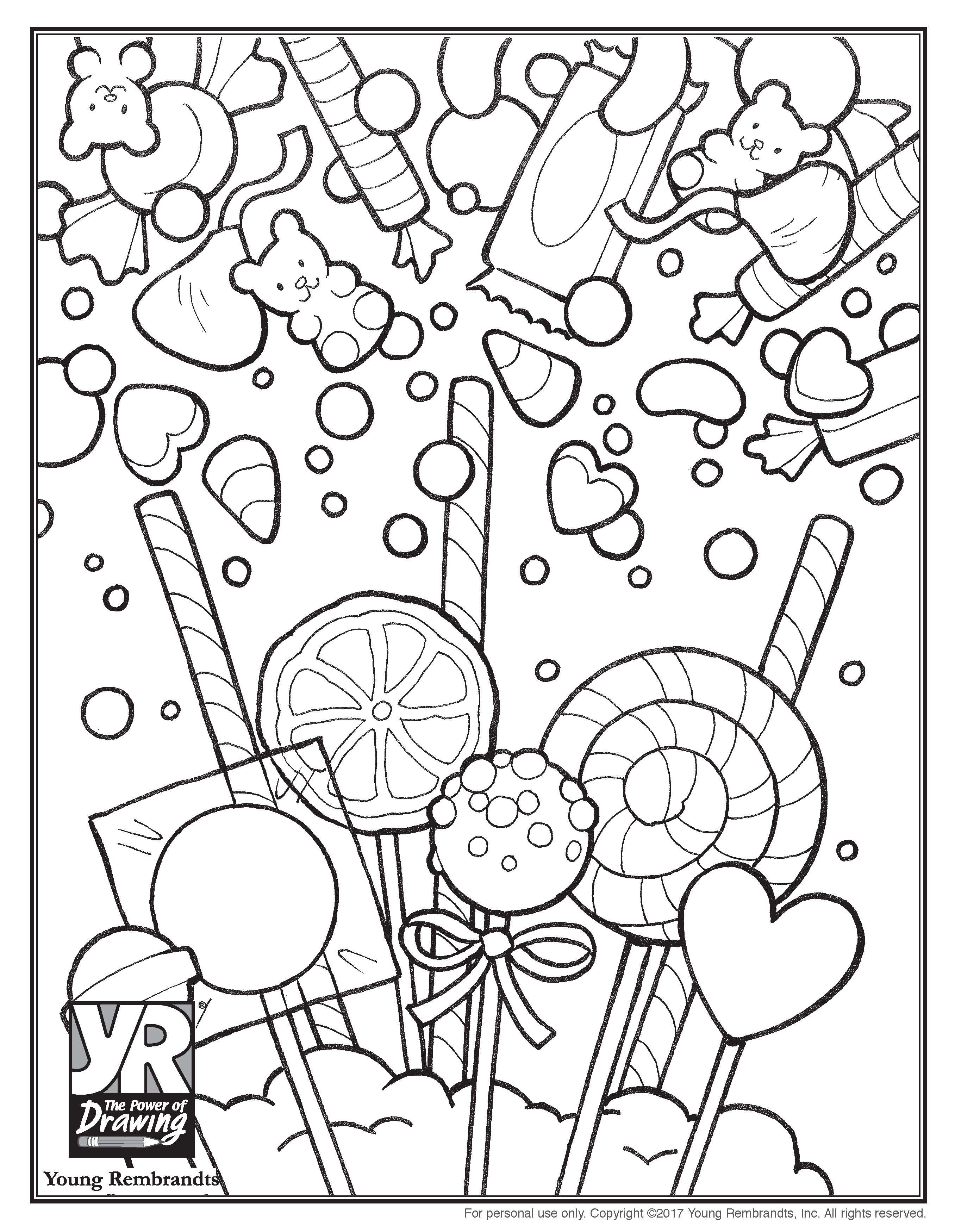 Candy coloring page