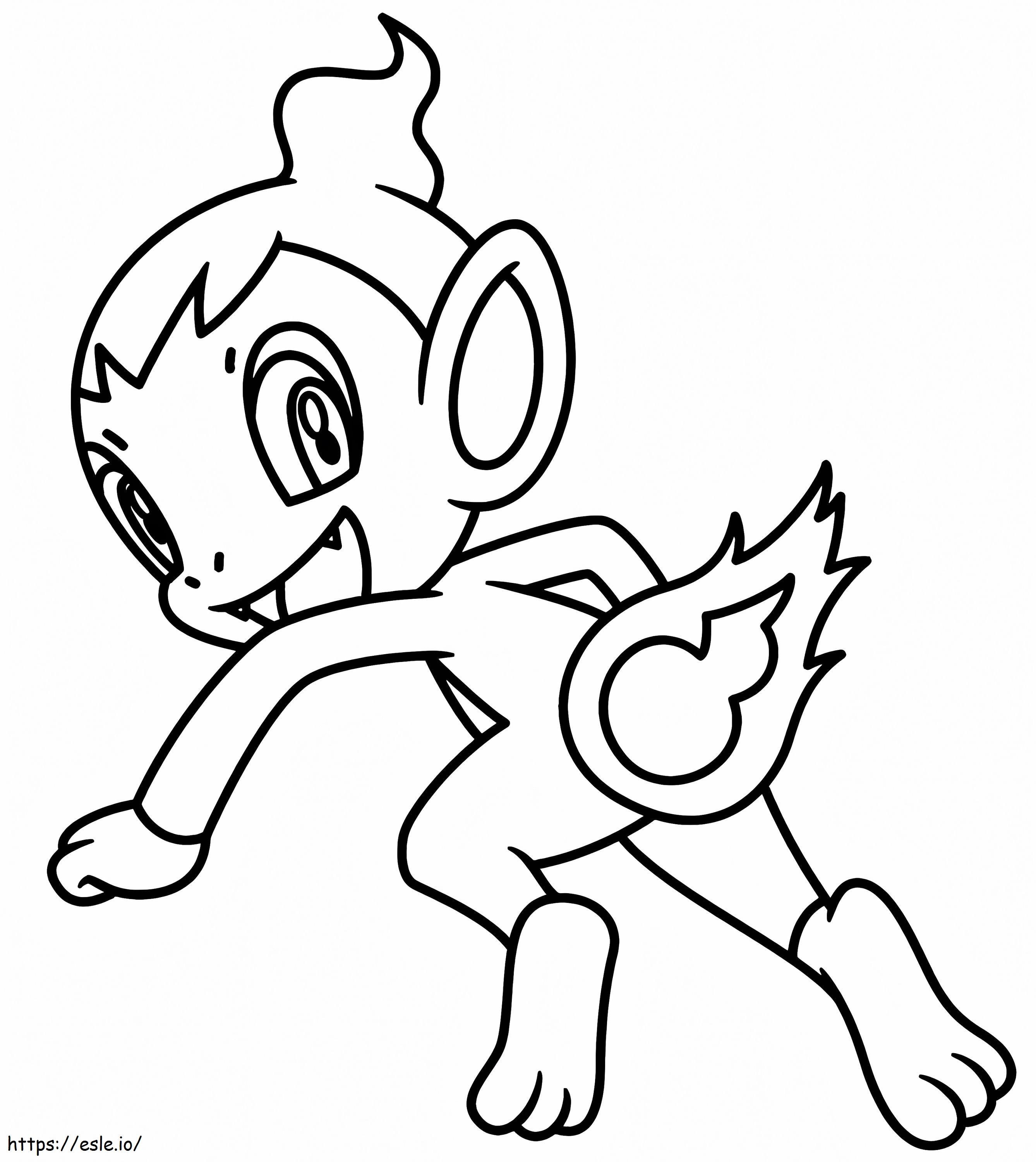 Adorable chimchar coloring page