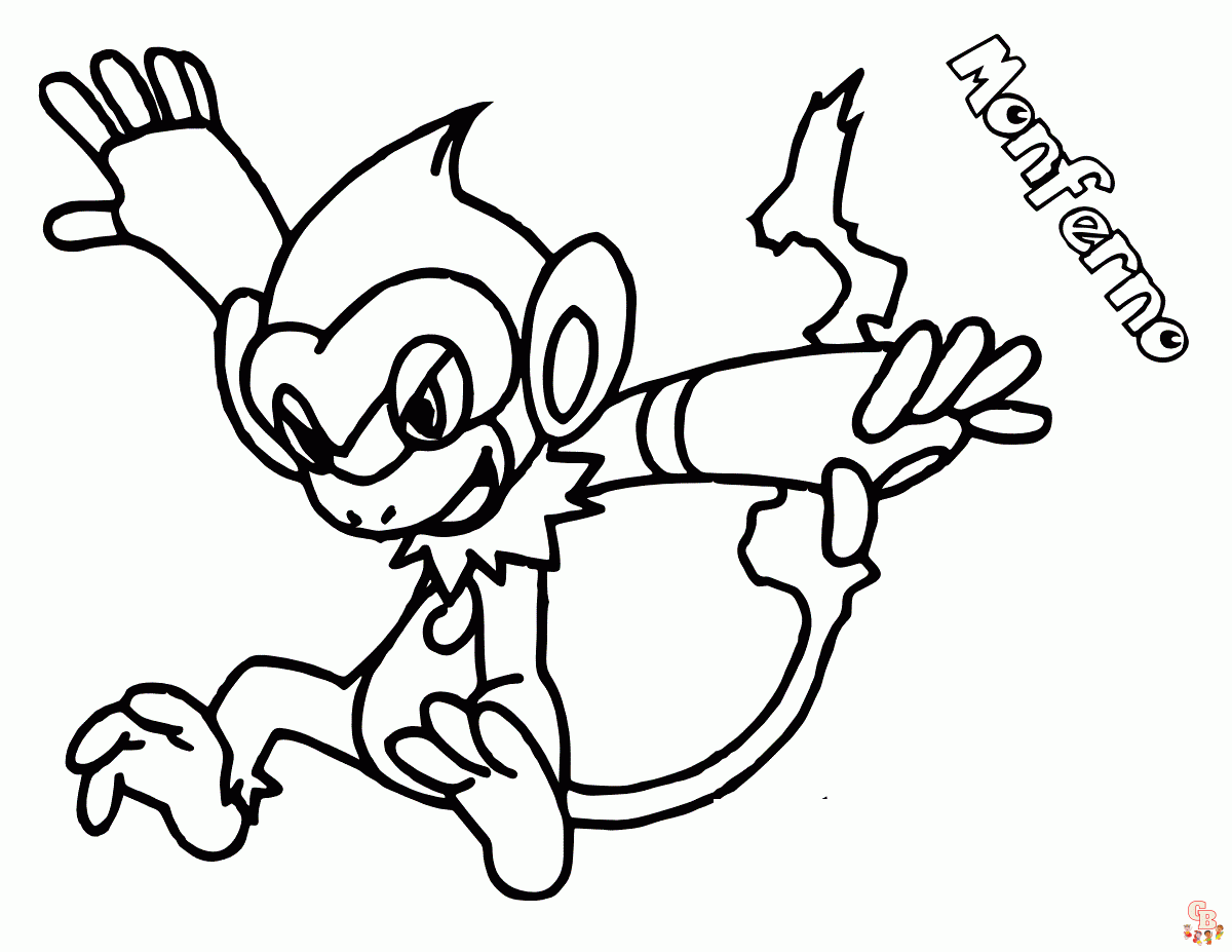 Pokemon monferno coloring pages fun and educationa