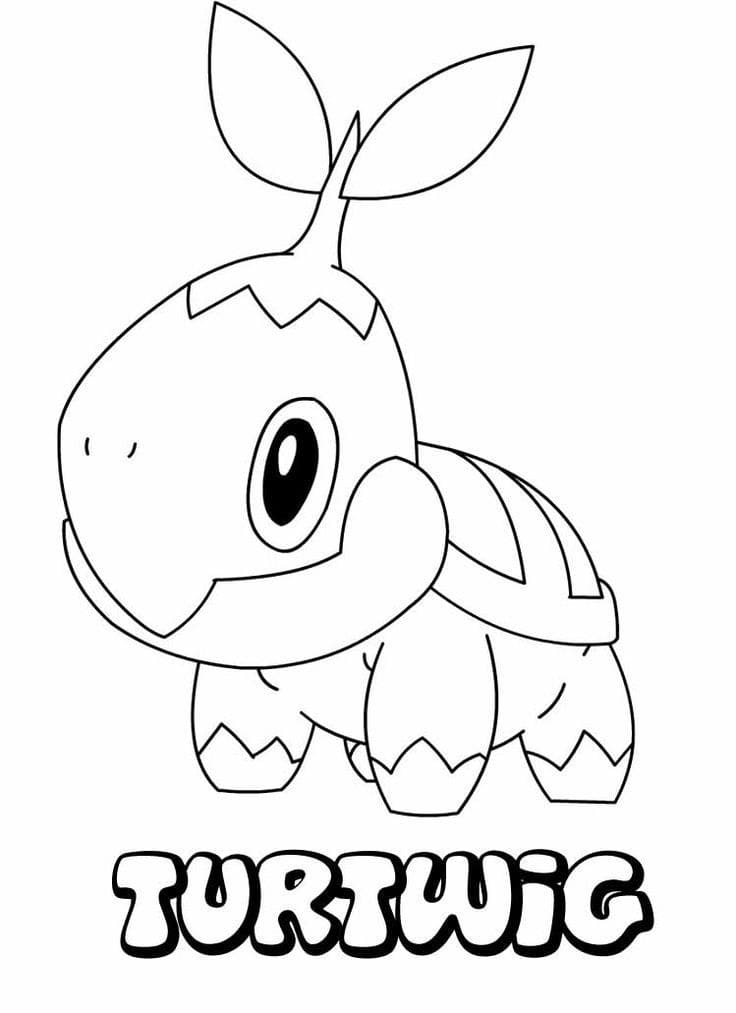 Turtwig pokemon coloring page