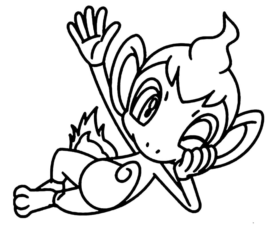 Chimchar printable coloring page