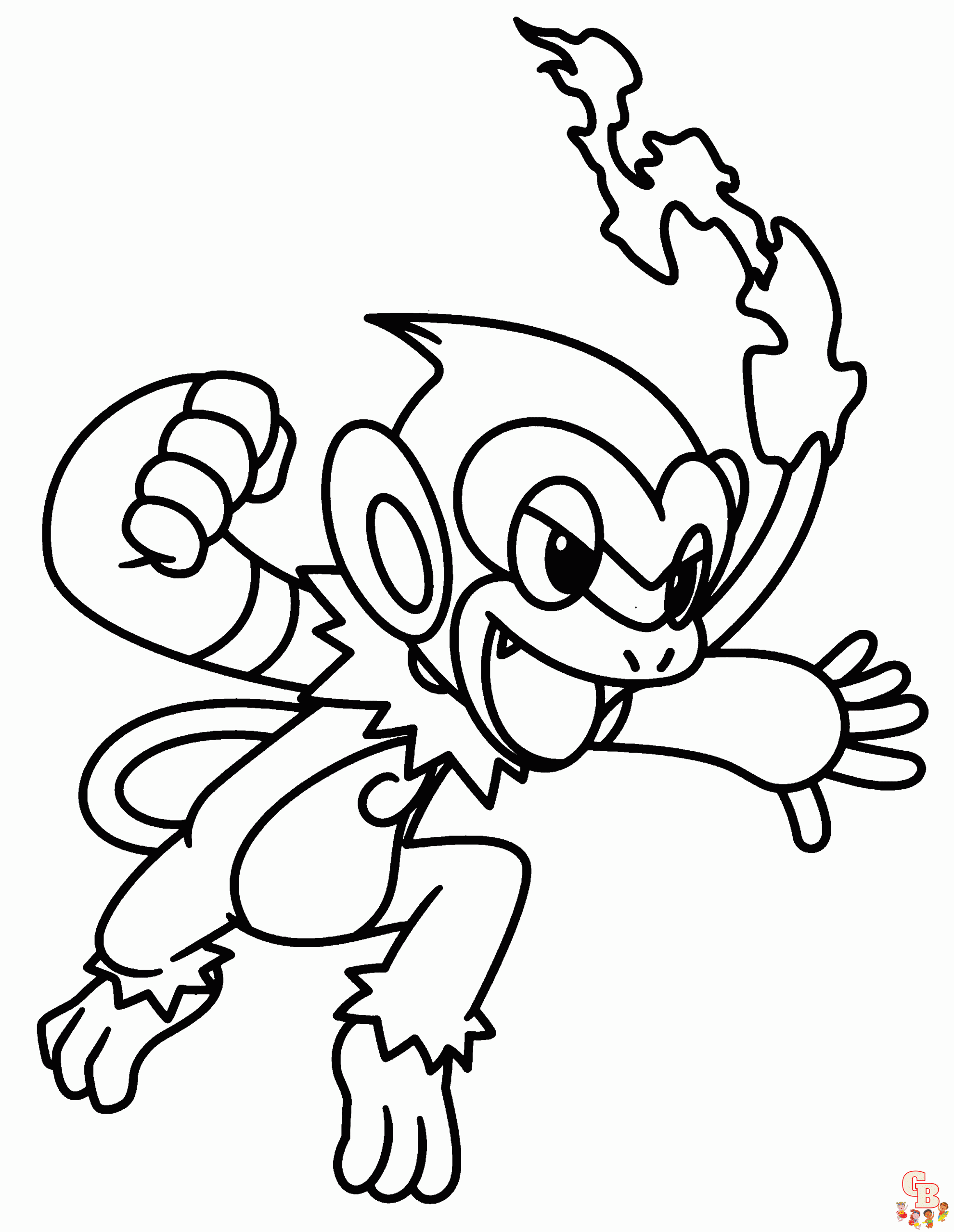 Pokemon monferno coloring pages fun and educationa