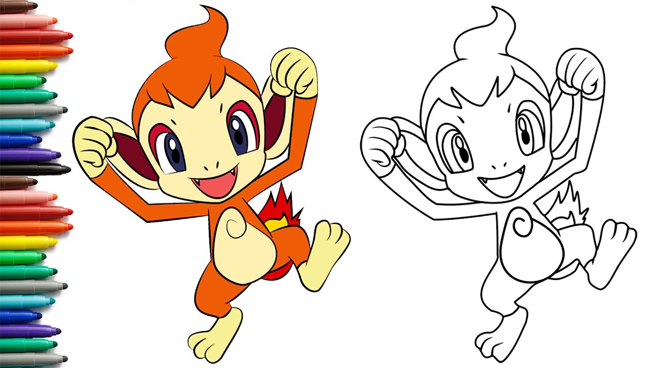 How to draw chimchar from pokemon