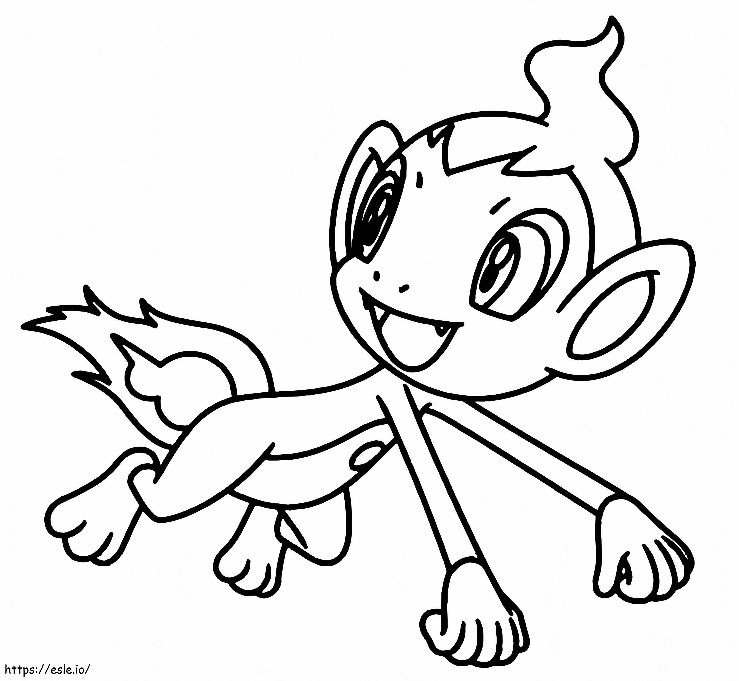 Free printable chimchar coloring page