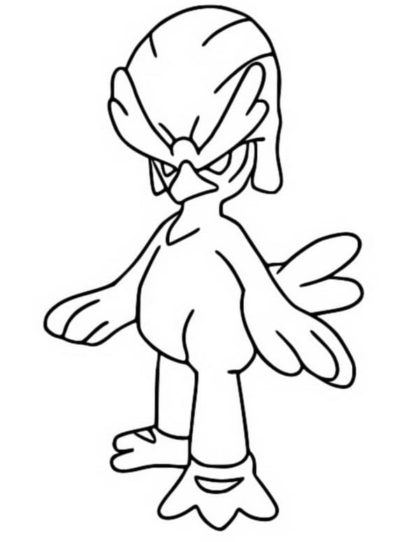 Chimchar pokemon coloring page