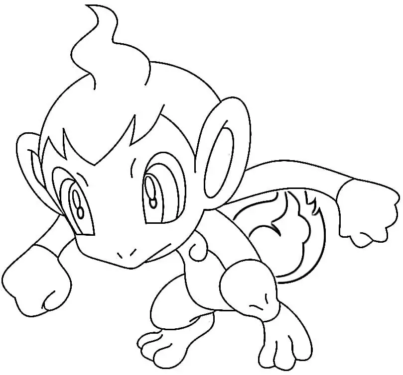 Chimchar coloring page