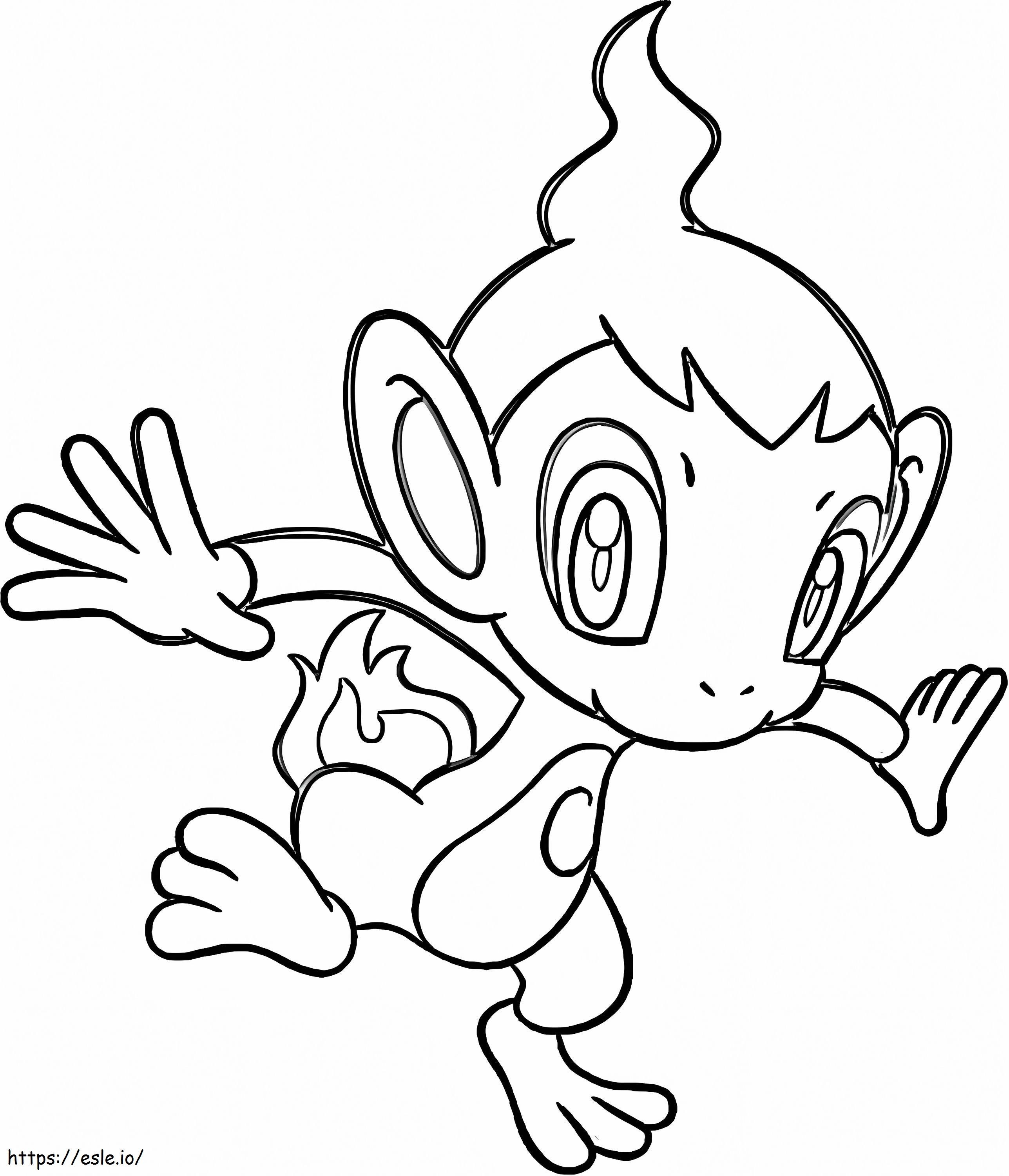 Chimchar coloring page