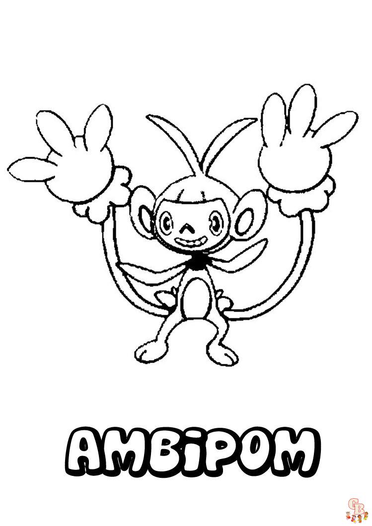Discover the joy of pokemon ambipom coloring pages
