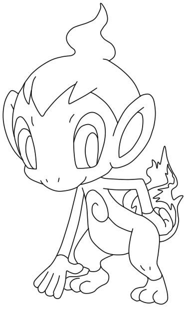 Lineart de chimchar by gokunks on