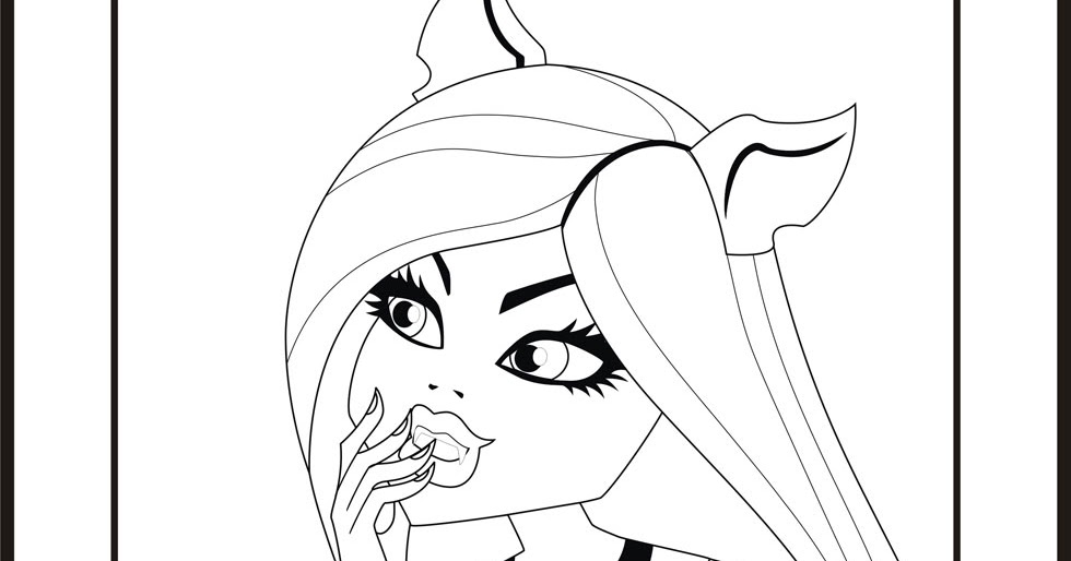 Monster high clawdeen wolf coloring pages team colors
