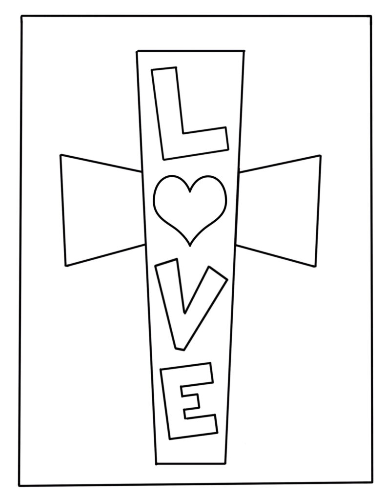 Free cross coloring pages for sunday school â the hollydog blog