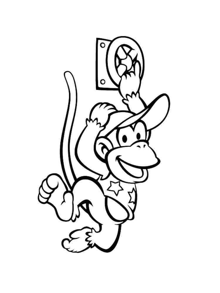Diddy kong coloring pages