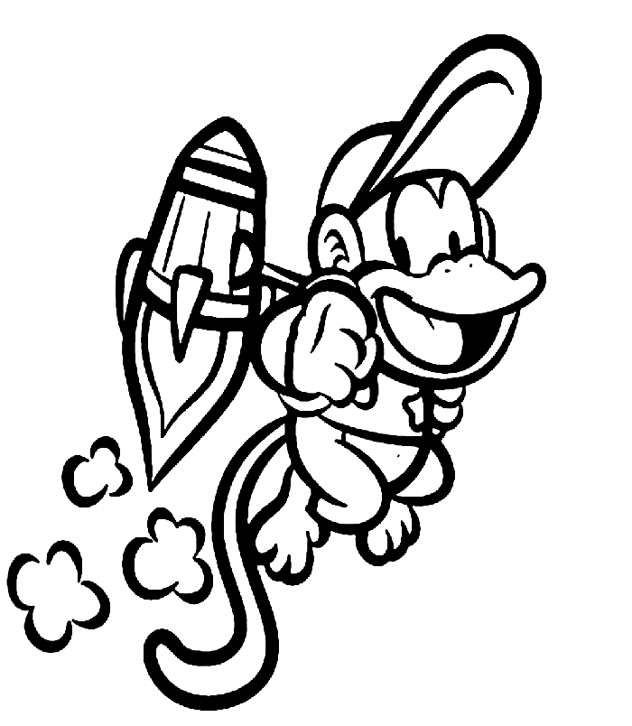 Diddy kong coloring pages