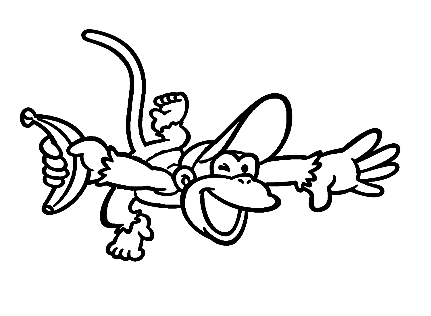 Diddy kong coloring pages