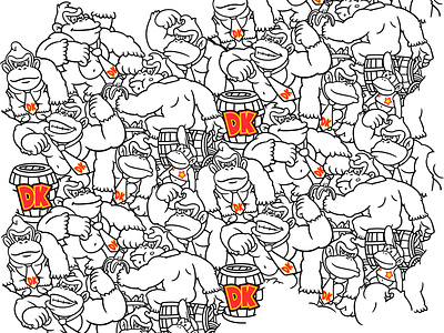 Donkey kong pattern sketch by dylan roelke on