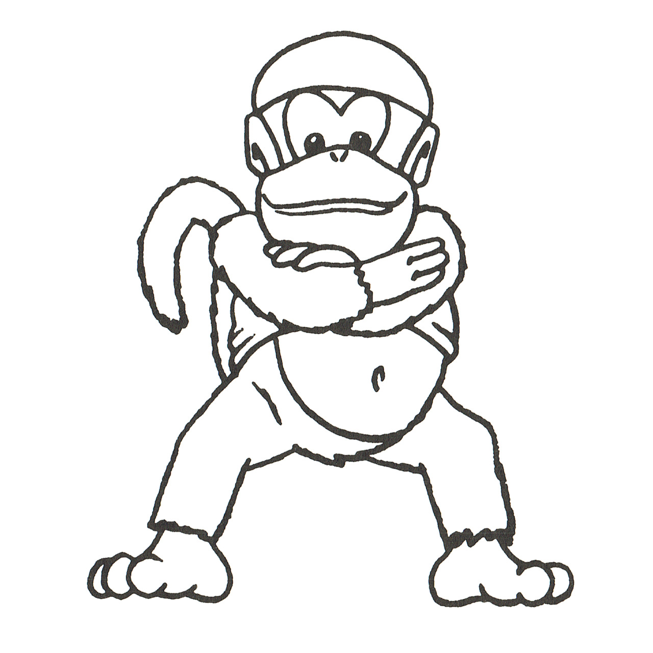 The video game art archive â how to draw diddy kong from the book how to draw