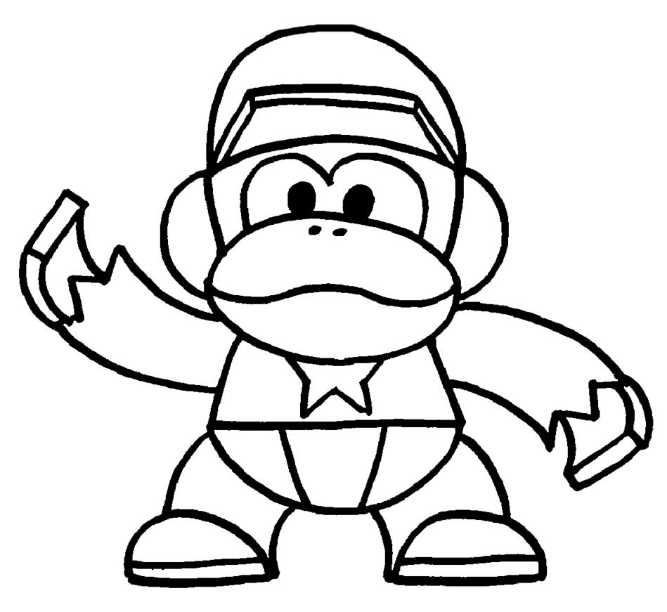 Diddy kong mini mario coloring pages â having fun with children