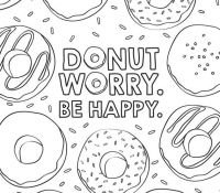 Donut coloring pages printable for free download