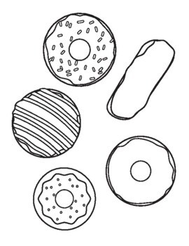 Sweet donuts coloring page by kids lucky tpt