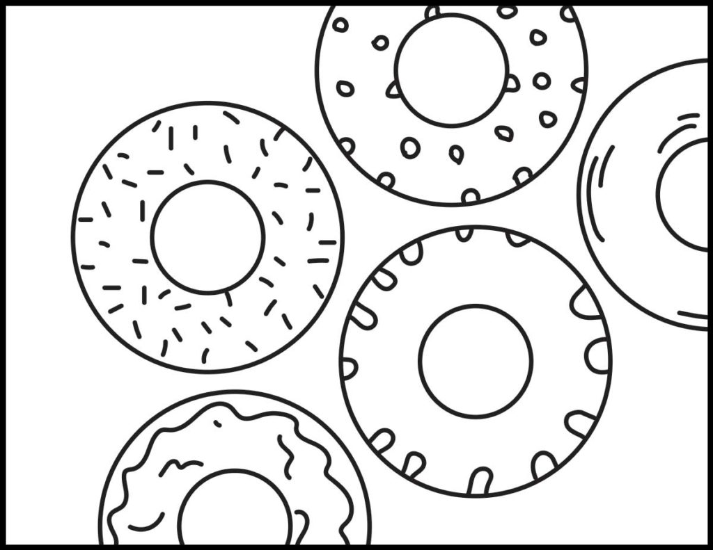 Donut coloring pages roaring spork