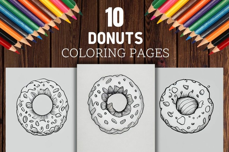 Donuts coloring pages