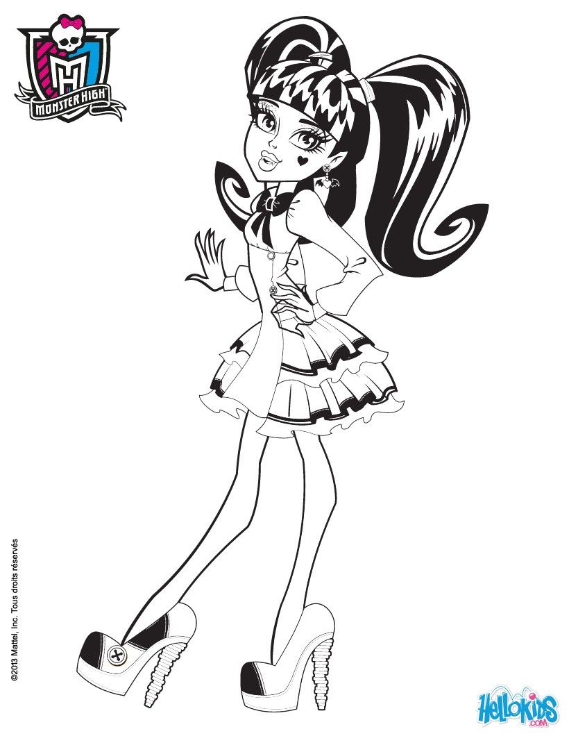 Monster high coloring pages