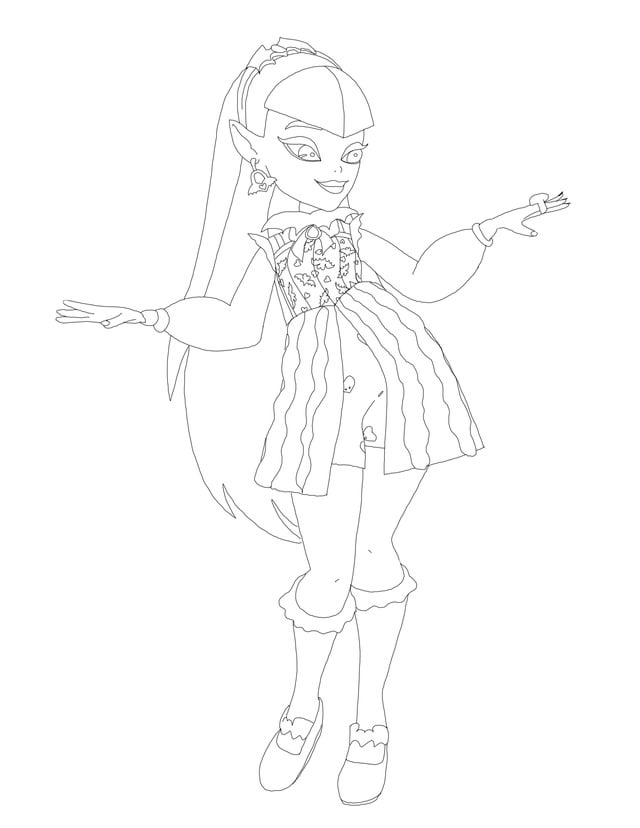 G coloring pages traced from music videos rmonsterhigh