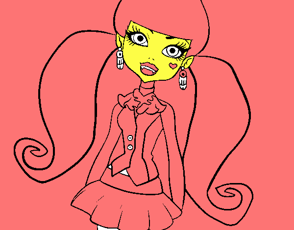 Colored page monster high draculaura painted by user not registered