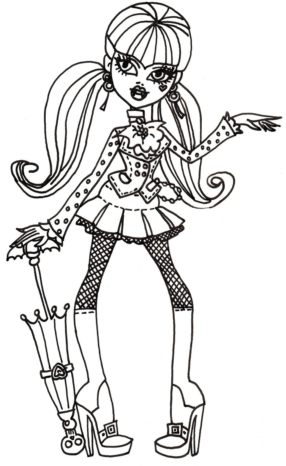 Free printable monster high coloring pages june