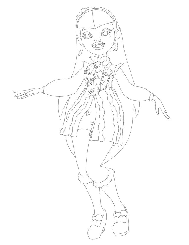 G coloring pages traced from music videos rmonsterhigh