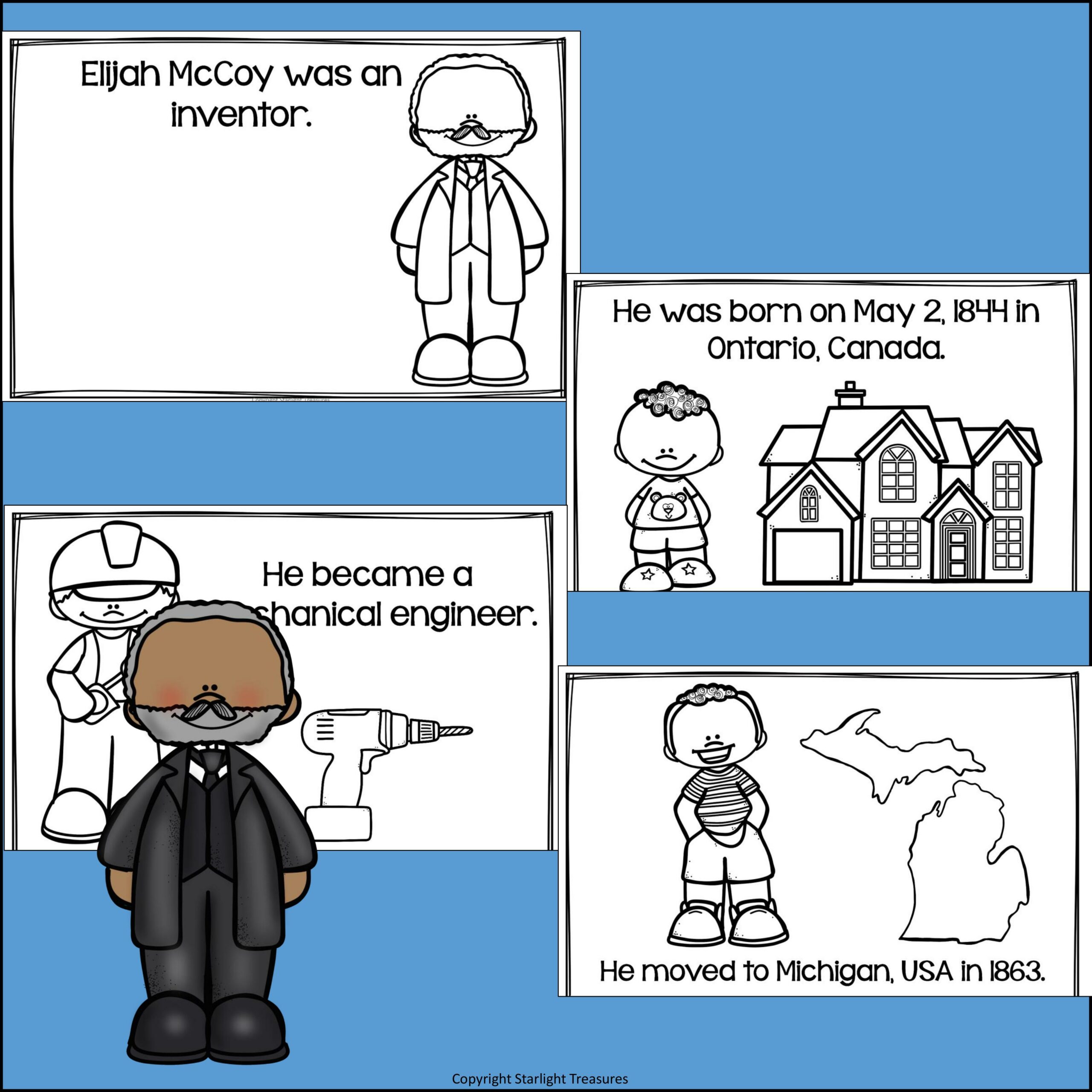 Elijah mccoy mini book for early readers inventors made by teachers