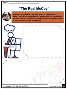 Elijah mccoy facts worksheets early life career for kids