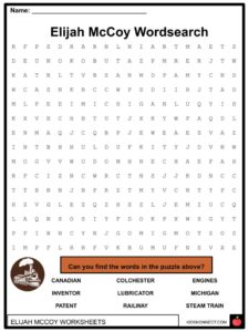 Elijah mccoy facts worksheets early life career for kids