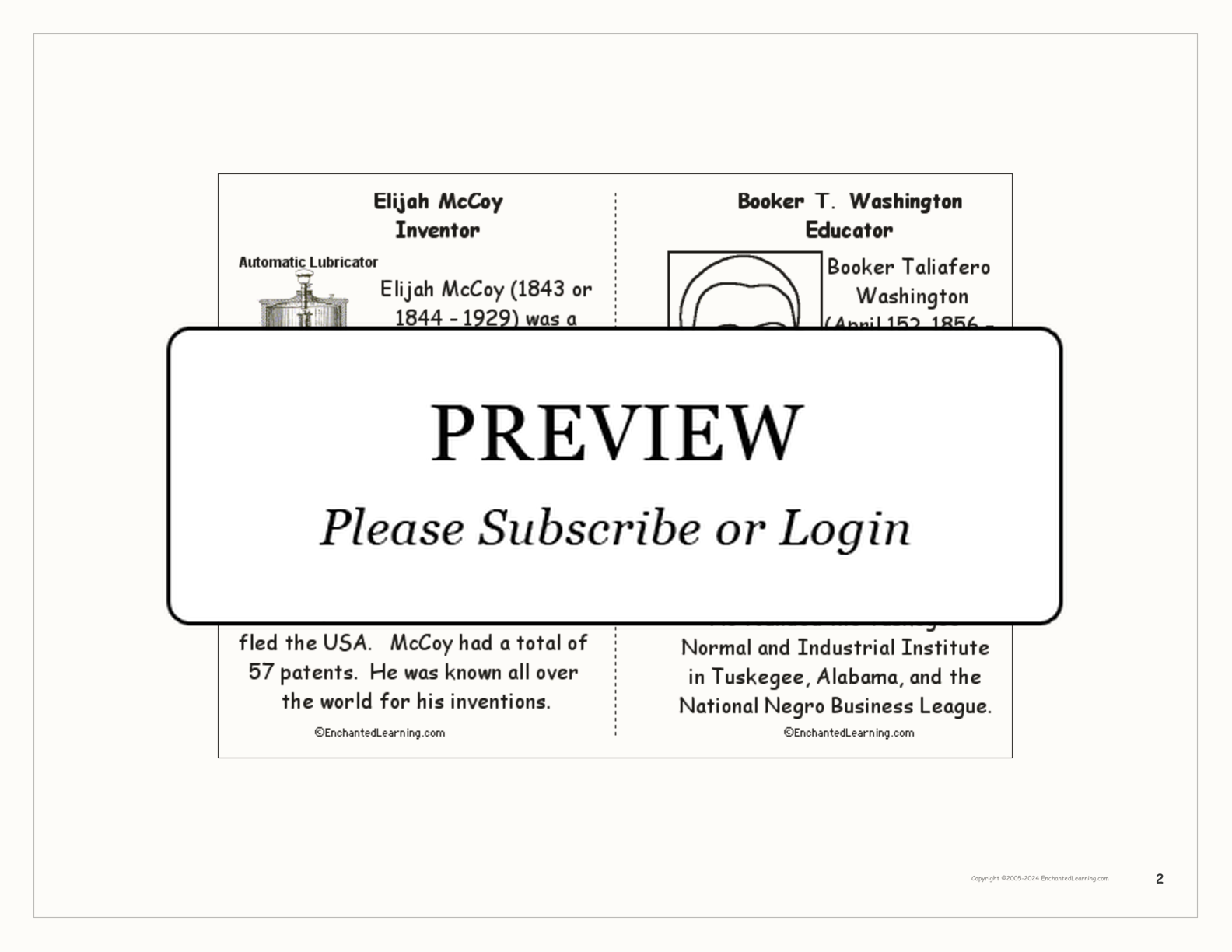 African americans printable book for early readers