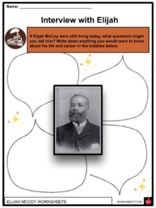 Elijah mccoy facts worksheets early life career for kids
