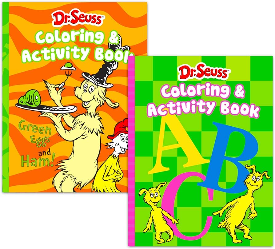 Dr seuss coloring book bundle dr seuss activity set