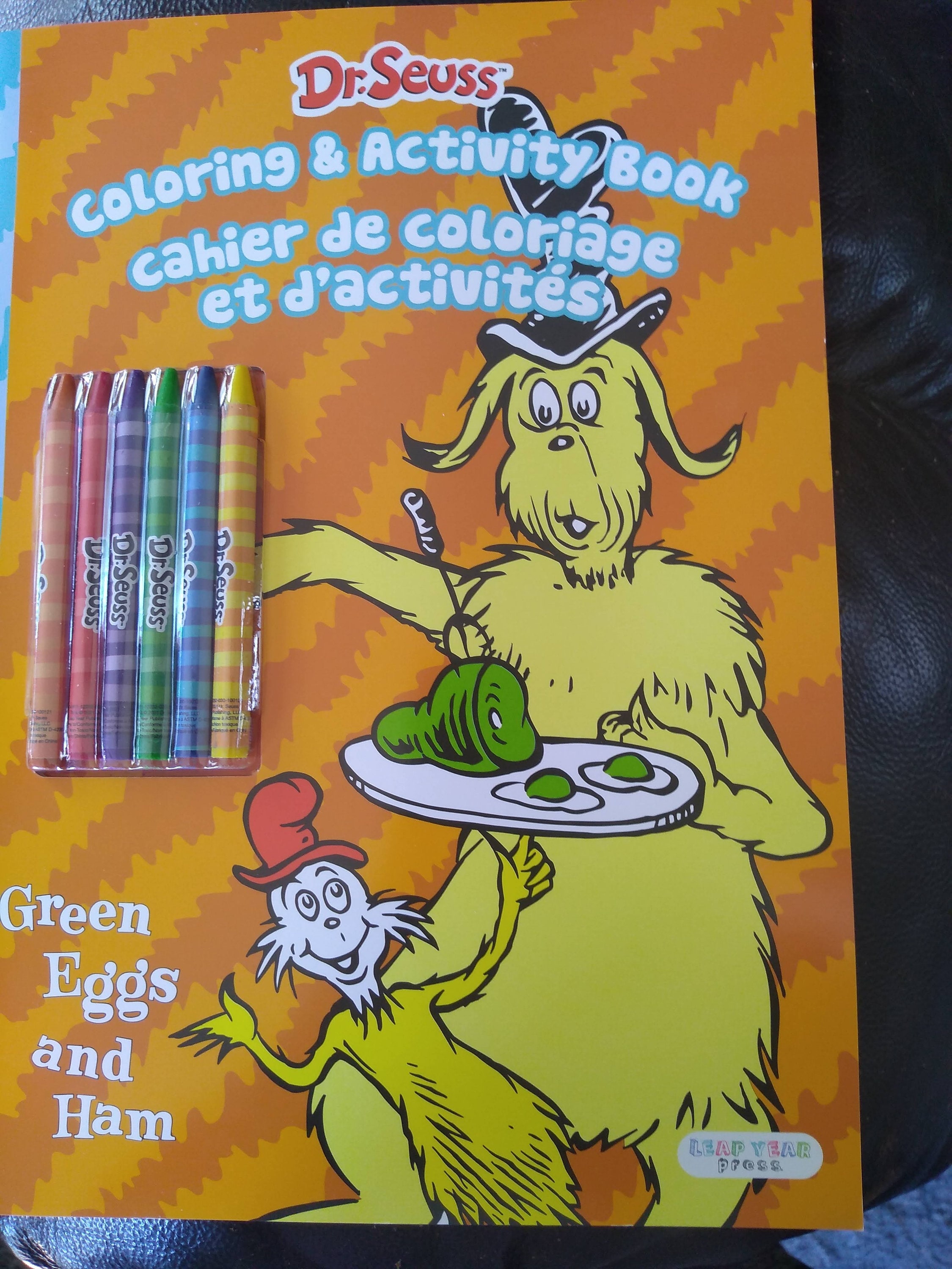 Green eggs and ham coloring and activity book