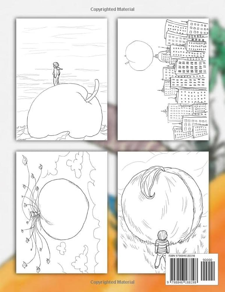 Jã mes and the giãnt pãach coloring book an amazing coloring book with lots of illustrations for relaxation and stress relief by costa antonino