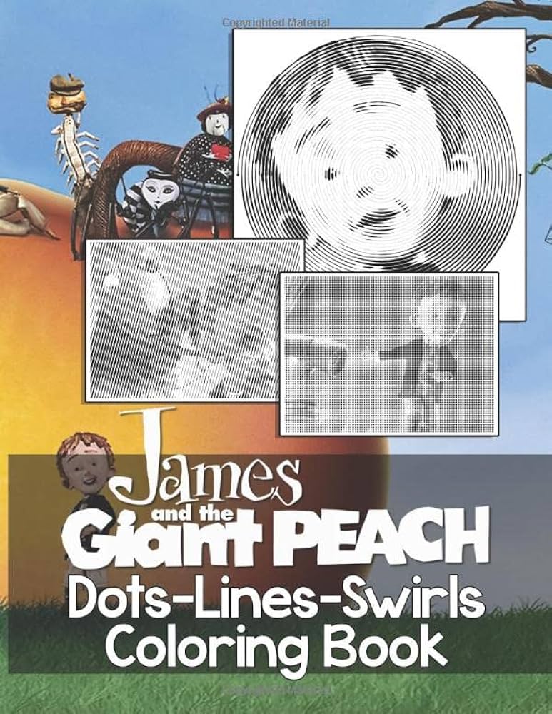 James and the giant peach dots lines swirls coloring book james and the giant peach diagonal line swirls activity books for adult and kid tomsu anna books