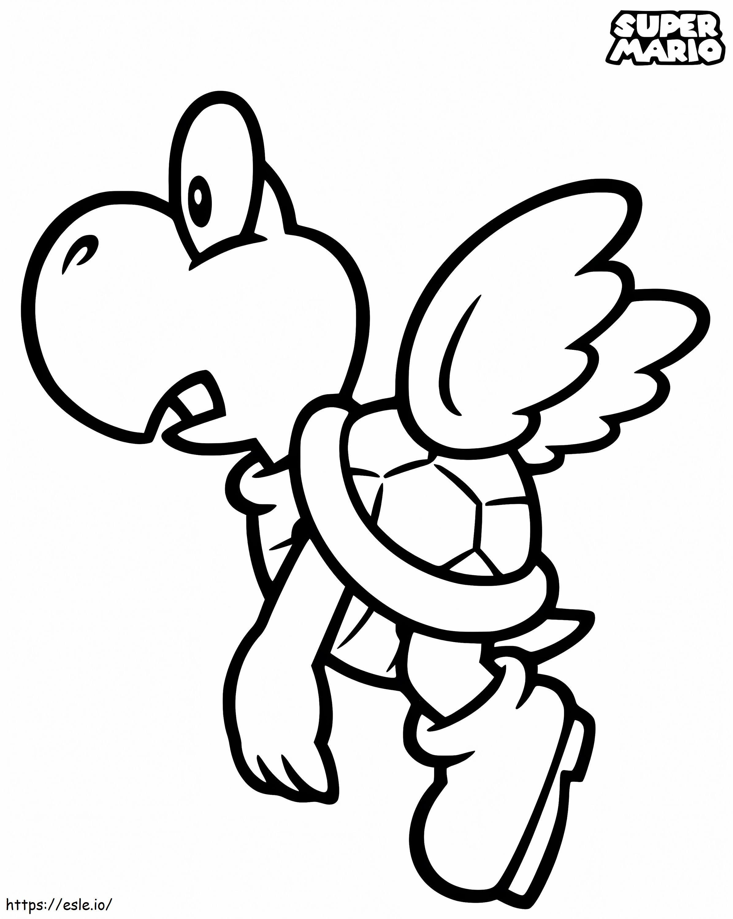 Super mar koopa paratroopa coloring page
