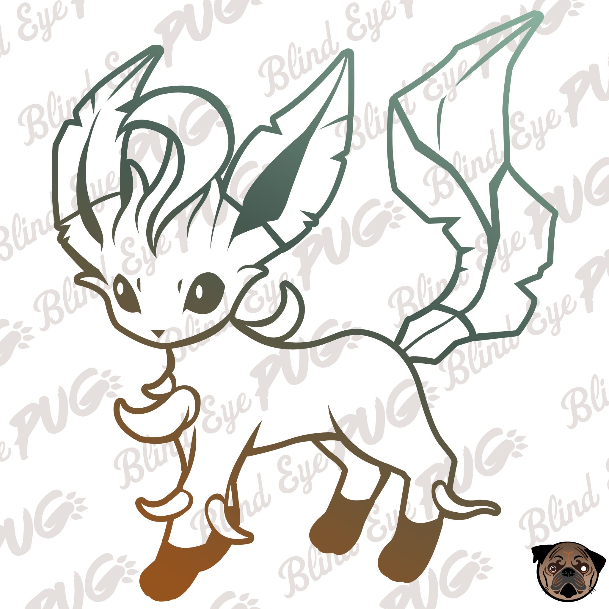 Leafeon svg flat pokemon smash brother eevee pikachu ashecatch them allpokãmon themed party car decal