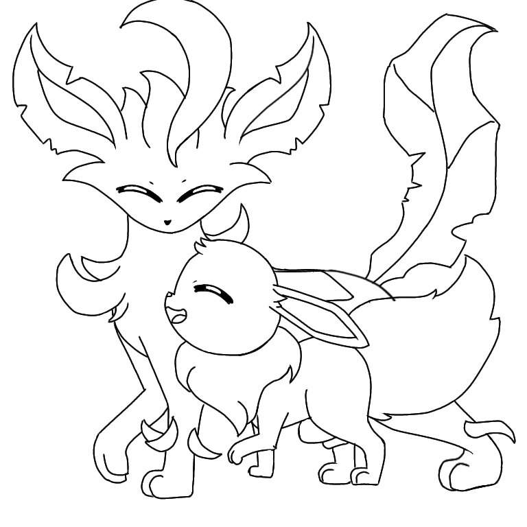 Leafeon and eevee drawing pokãmon amino