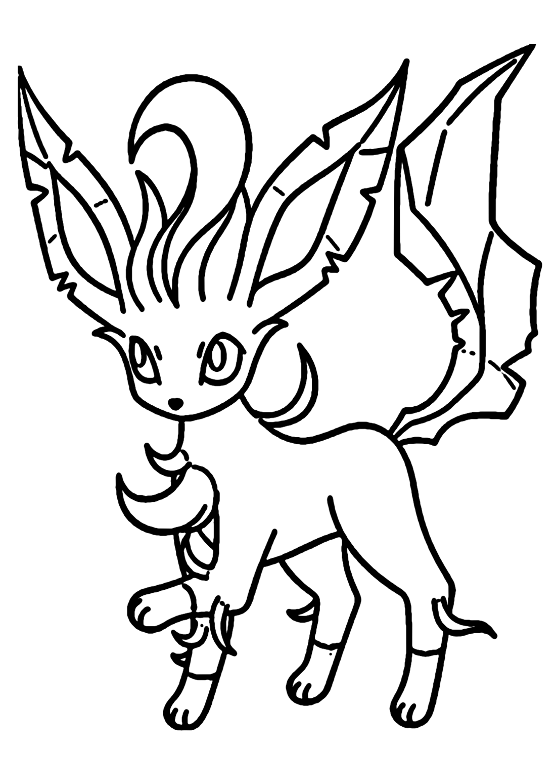 Leafeon coloring pages printable for free download