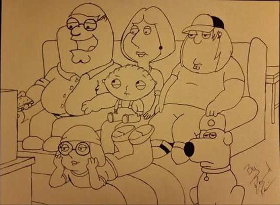 My first family guy drawing im thinking of doing the funny scenes next rfamilyguy
