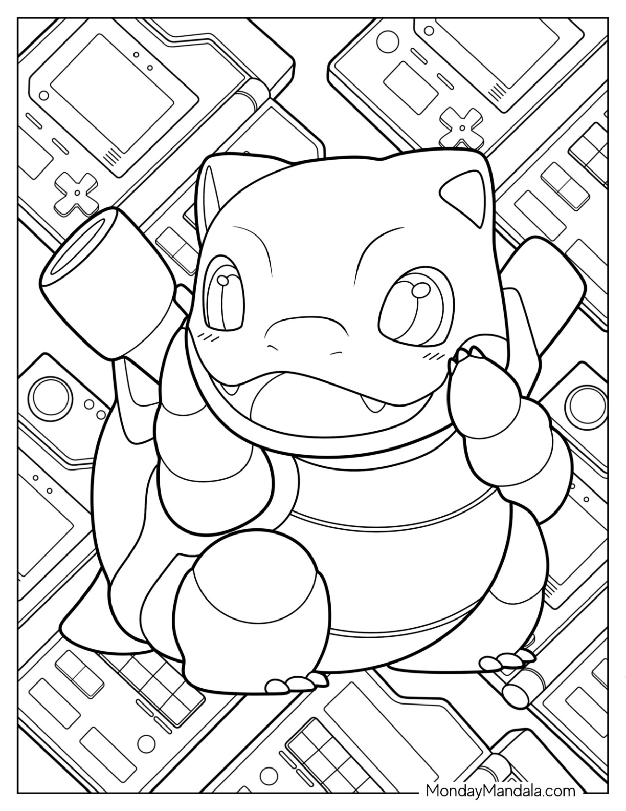 Blastoise coloring pages free pdf printables