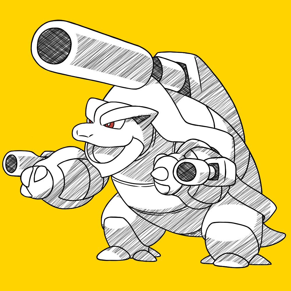 Liliana on x color coloring art digital digitalart painting paint kunst fanart pokemon turtok blastoise kamex megaturtok httpstcovaplmgiqez x