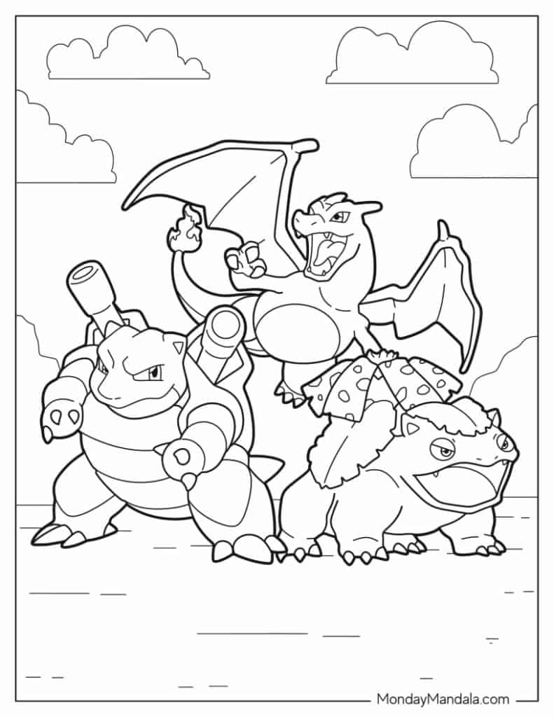 Charizard coloring pages free pdf printables